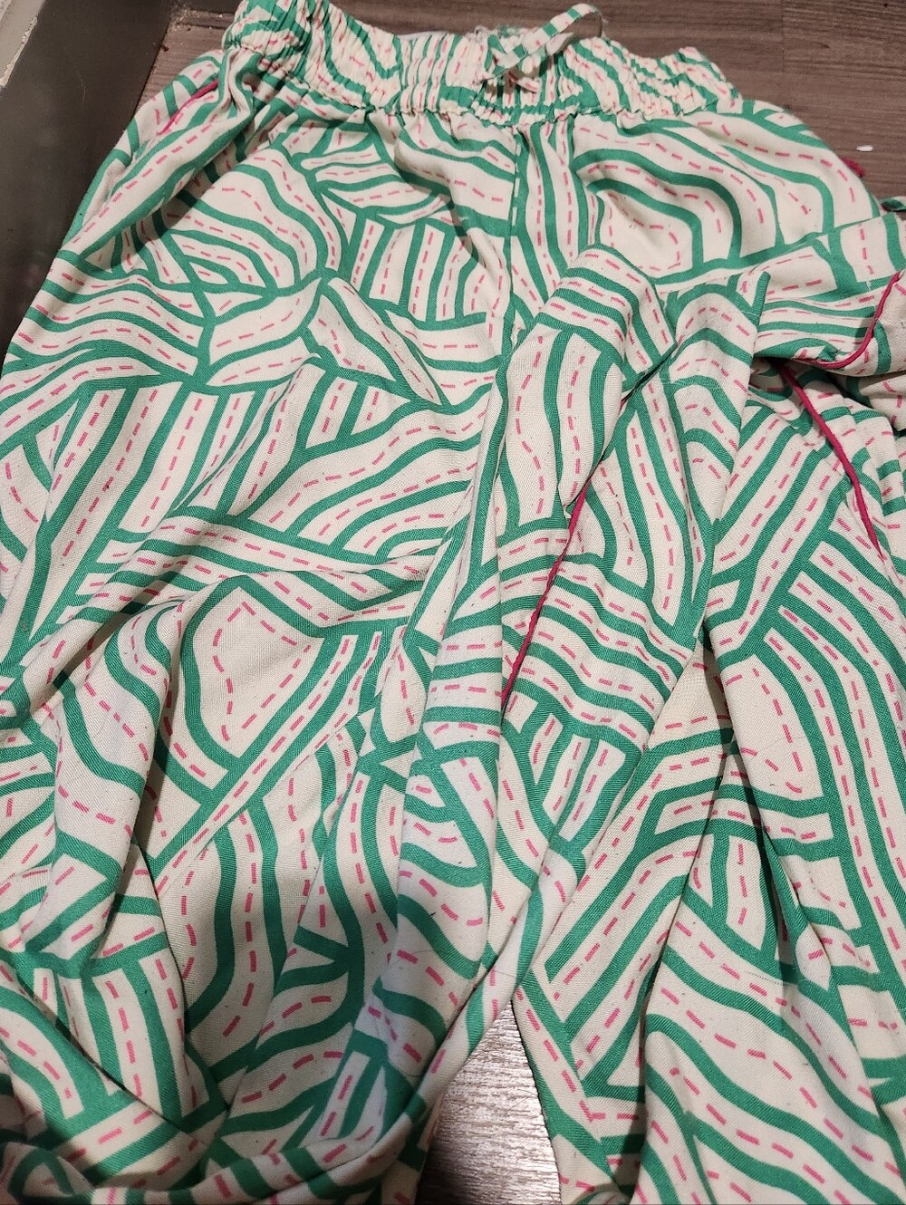 WORLD MARKET - Green Pink Lounge Pajama Pants S/M